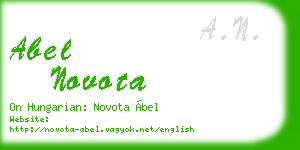abel novota business card
